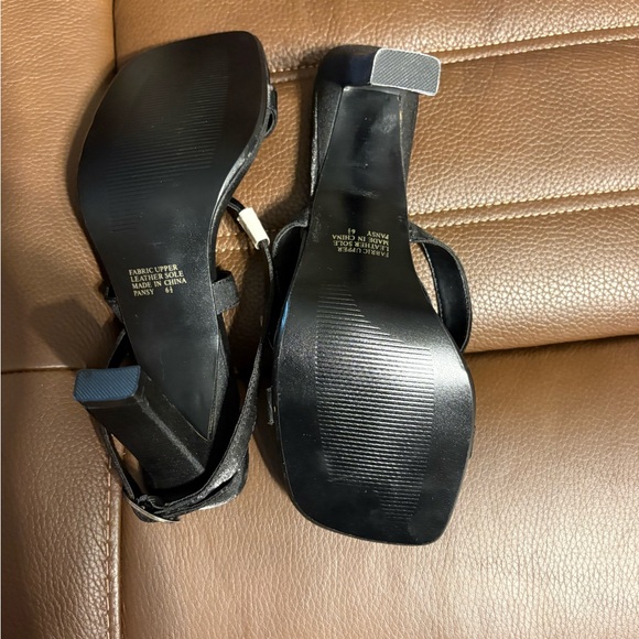 ellemenno “Pansy” Black Ankle Strap Heels NWT NIB 6.5 - Picture 3 of 8